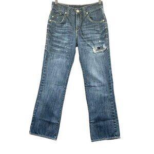 Rock & Republic Mens Relaxed Straight Leg Jeans 29x30 Distressed Denim